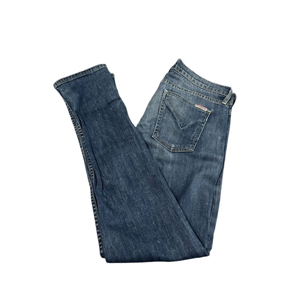 Hudson Blue Denim Skinny Jeans Women’s Mid Rise Size 30 x 30 Made in USA - Picture 1 of 16